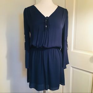 Parker Silk Navy Dress